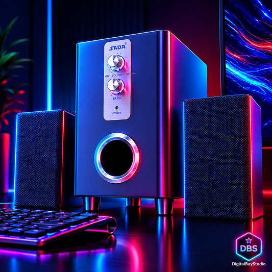 3-in-1 Stereo Computer Speakers – HD Audio Speakers with 3.5mm Connection