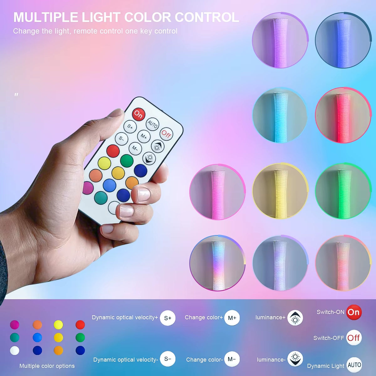 Modern RGB Smart Floor Lamp with Remote Control – Color Changing LED Ambient Paper Lamp for Living Room, Bedroom & Gaming Setup