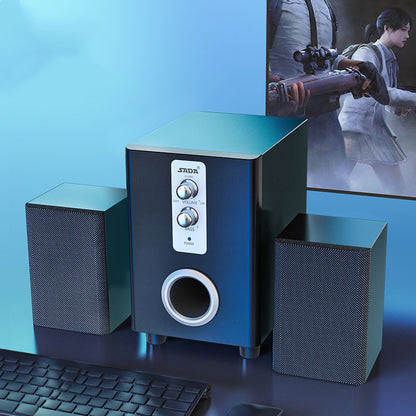 3-in-1 Stereo Computer Speakers –  HD Audio Speakers with 3.5mm Connection
