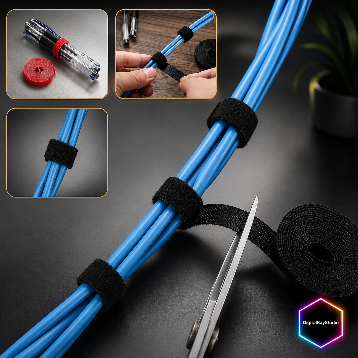 Cable Master 173 piece All-in-One Cable Organizer Kit for Clean Setup