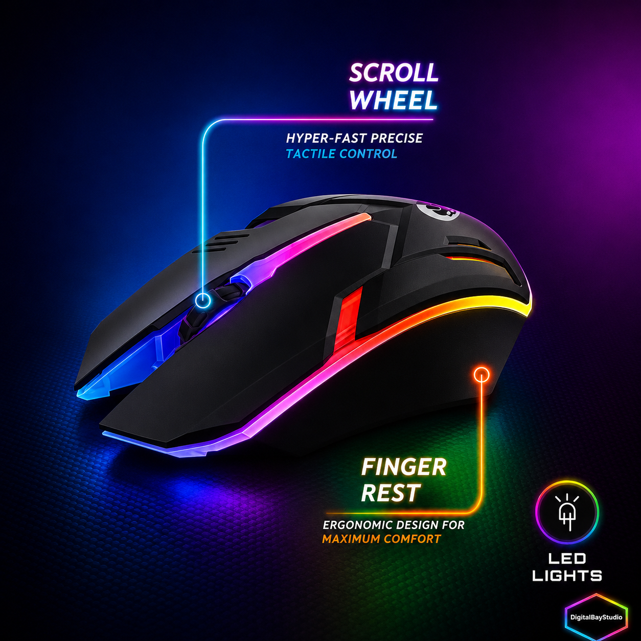 RGB Gaming Starter Pack – 4-Piece Keyboard, Mouse, Headset & Mouse Pad Combo