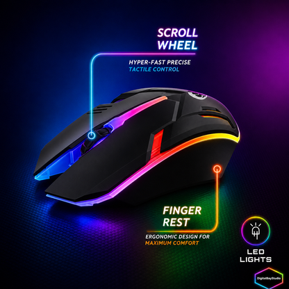 RGB Gaming Starter Pack – 4-Piece Keyboard, Mouse, Headset & Mouse Pad Combo