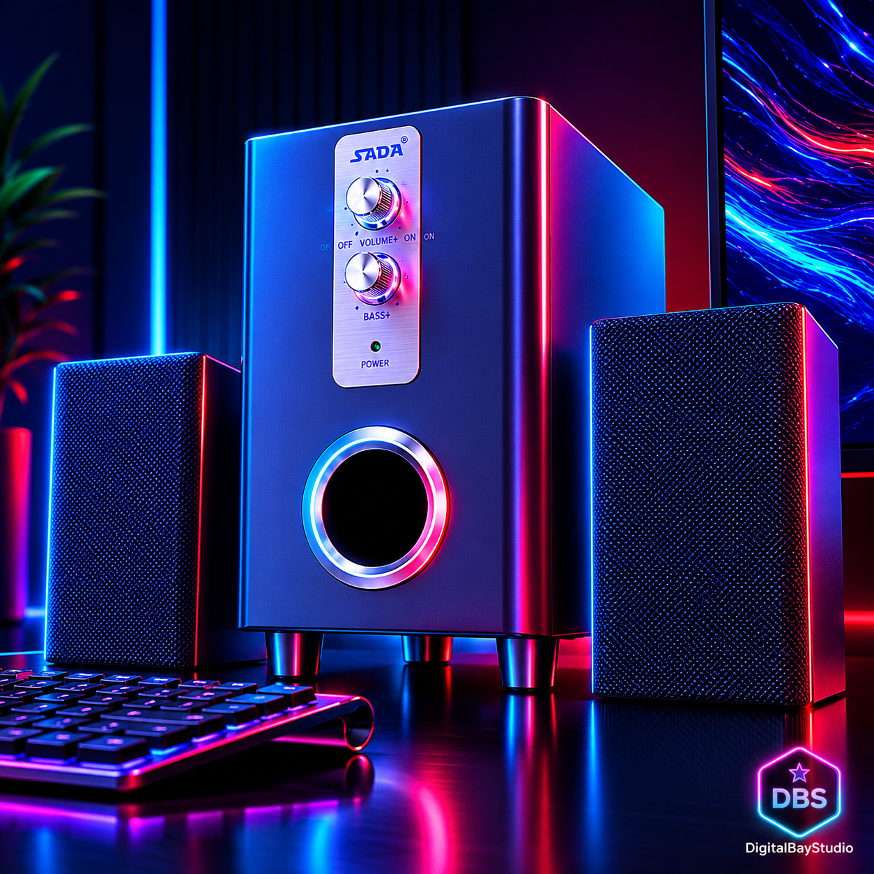 3-in-1 Stereo Computer Speakers –  HD Audio Speakers with 3.5mm Connection