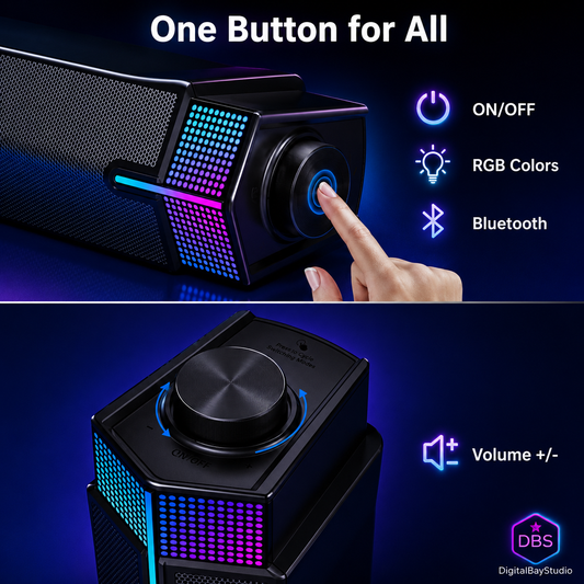 Stereo Bluetooth Computer Speakers – M20 USB Wired Speakers for PC, Laptop & Monitor