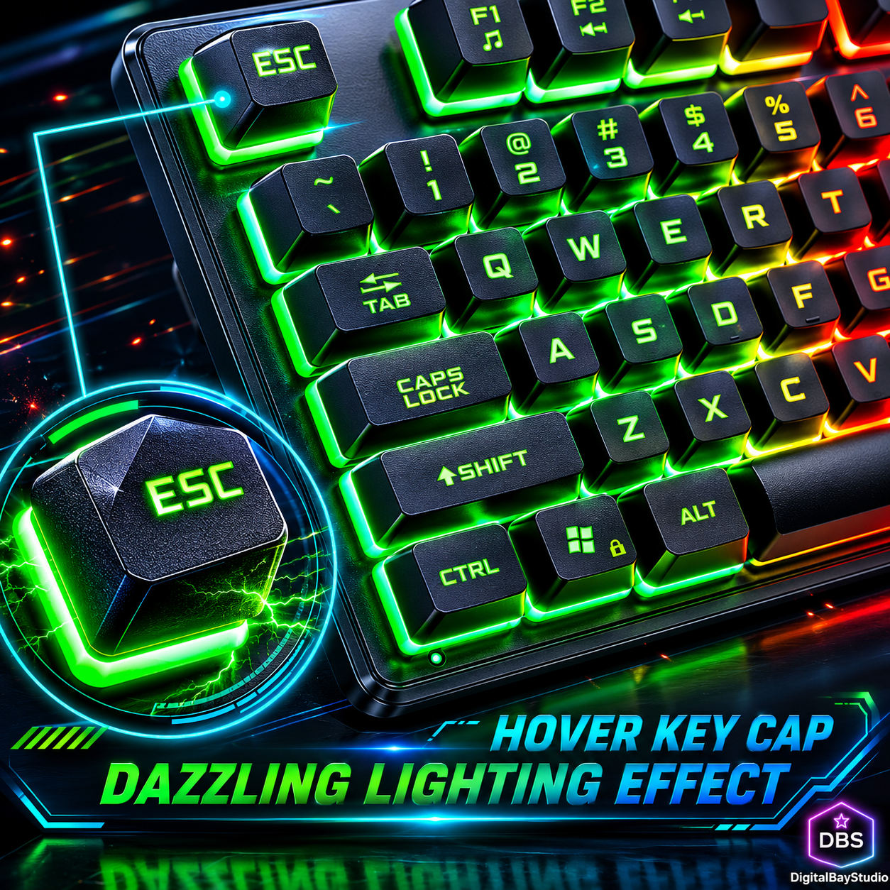 RGB Backlit Mechanical Gaming Keyboard – High-Performance Keyboard for Laptop & PC