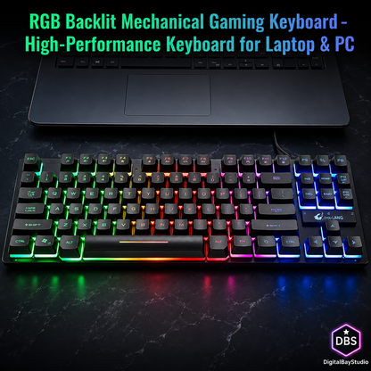 RGB Backlit Mechanical Gaming Keyboard – High-Performance Keyboard for Laptop & PC