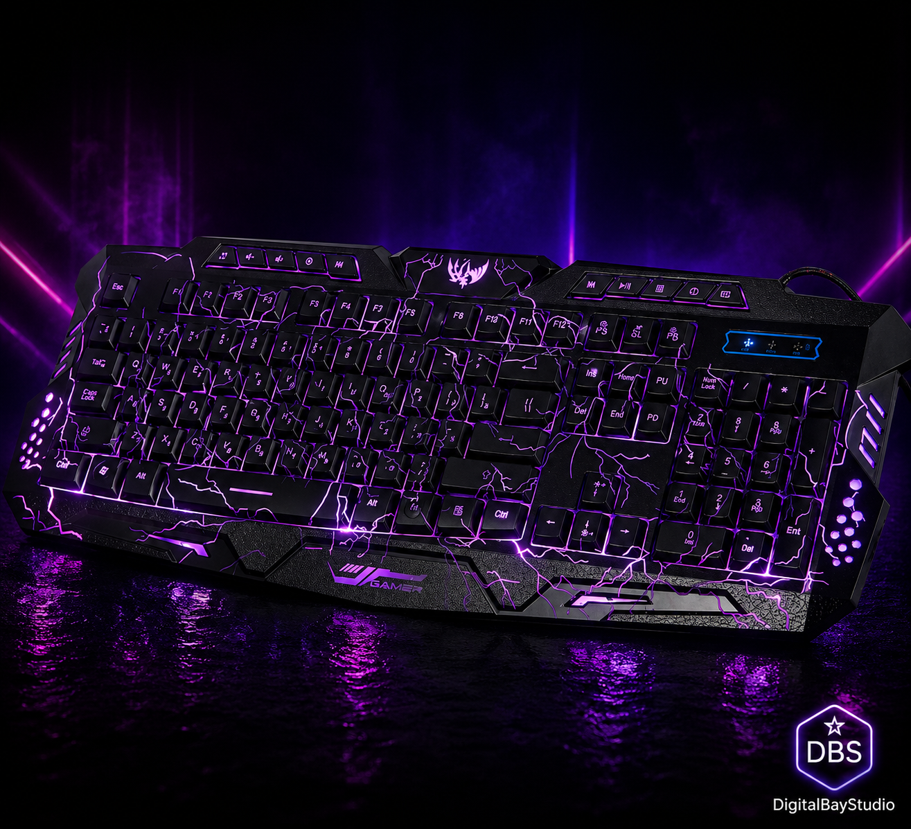RGB Wired Gaming Keyboard & Mouse – Tricolor Luminous Gaming Set for PC & Notebook