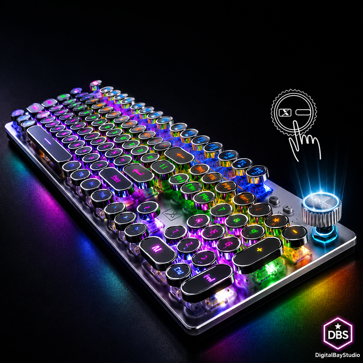 104-Key RGB Mechanical Gaming Keyboard – Anti-Ghosting LED Backlit Performance