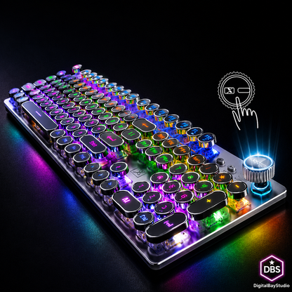 104-Key RGB Mechanical Gaming Keyboard – Anti-Ghosting LED Backlit Performance