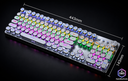 104-Key RGB Mechanical Gaming Keyboard – Anti-Ghosting LED Backlit Performance