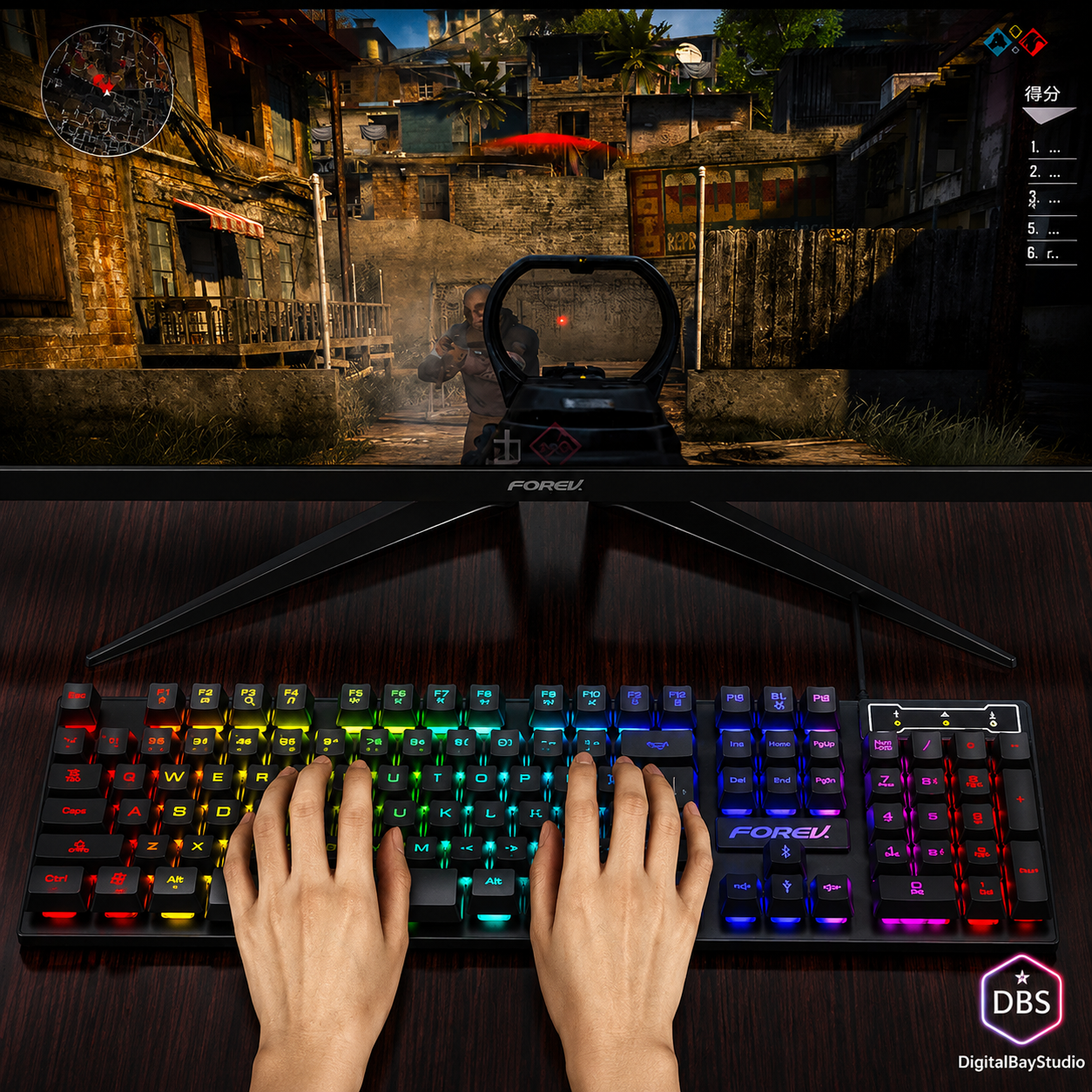 Waterproof LED Gaming Keyboard – RGB Backlit Wired Keyboard for Work & Play