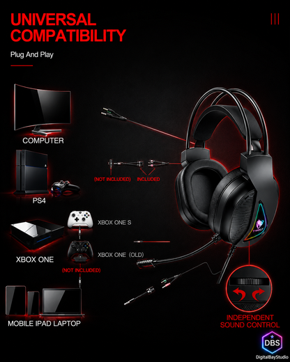 4-in-1 RGB Gaming Bundle – Mechanical Keyboard, Mouse, Headset & Mouse Pad Set