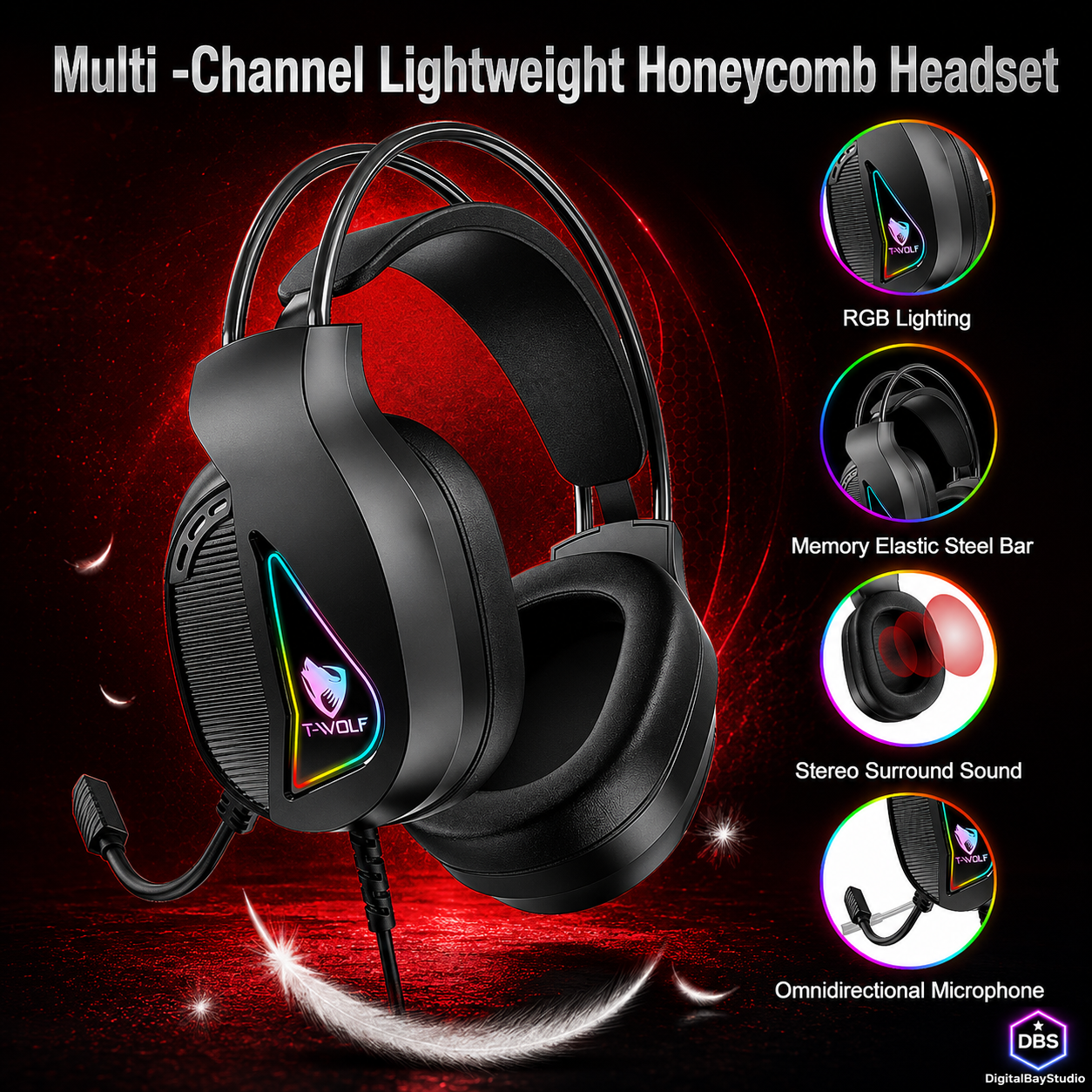 4-in-1 RGB Gaming Bundle – Mechanical Keyboard, Mouse, Headset & Mouse Pad Set