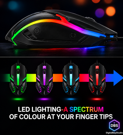 4-in-1 RGB Gaming Bundle – Mechanical Keyboard, Mouse, Headset & Mouse Pad Set
