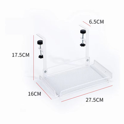 Under Desk Cable Management Tray | No-Drill Steel Wire Organizer