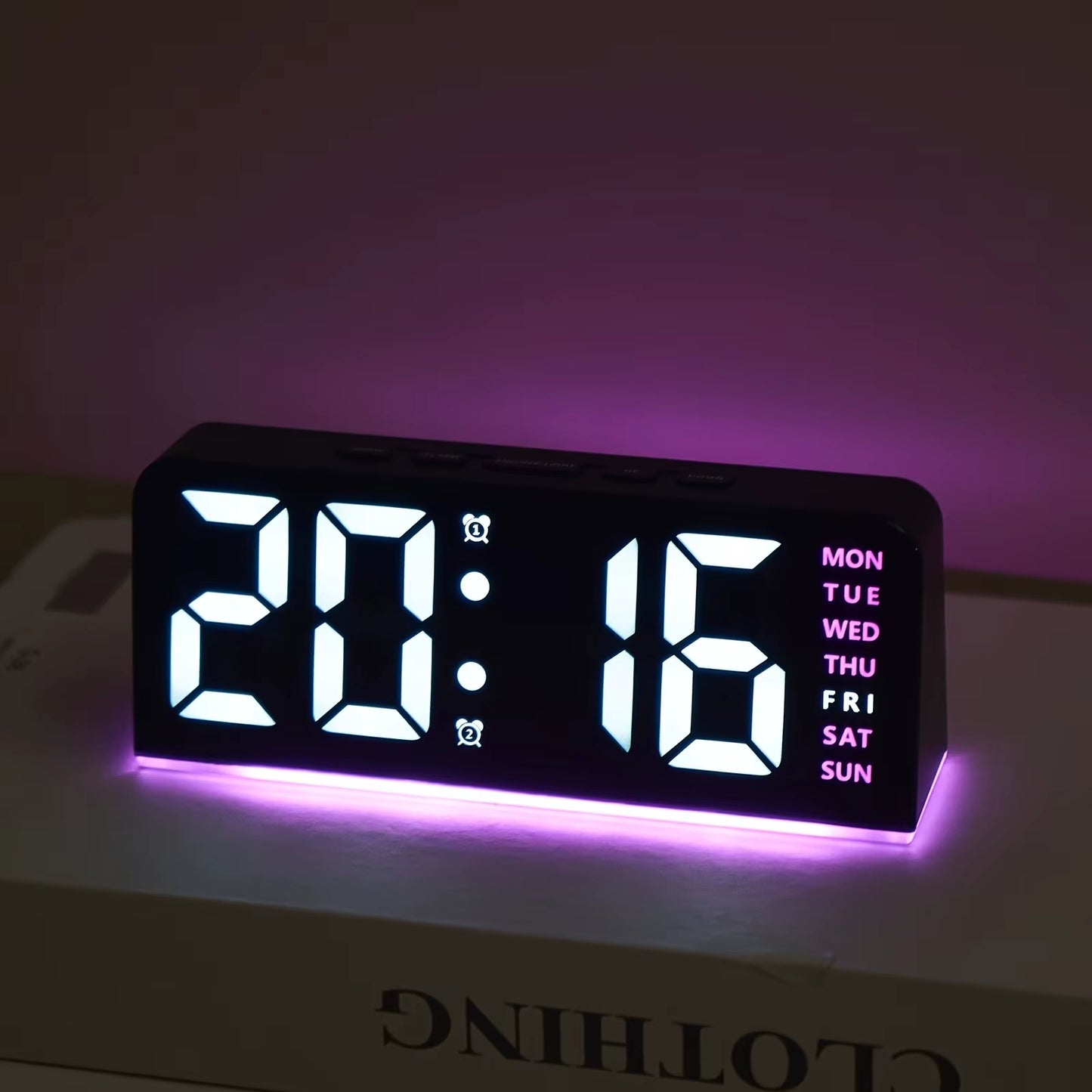 New Digital LED Alarm Clock Desktop Table Clock Night Light with Time Temperature Display Backlight Snooze Clock Modern Decor