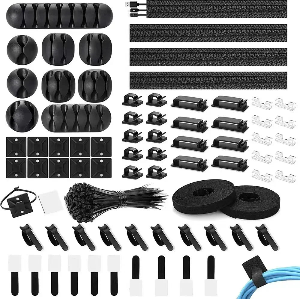 Cable Master 173 piece All-in-One Cable Organizer Kit for Clean Setup