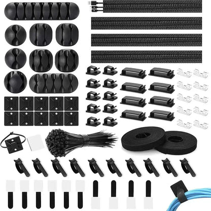 Cable Master 173 piece All-in-One Cable Organizer Kit for Clean Setup