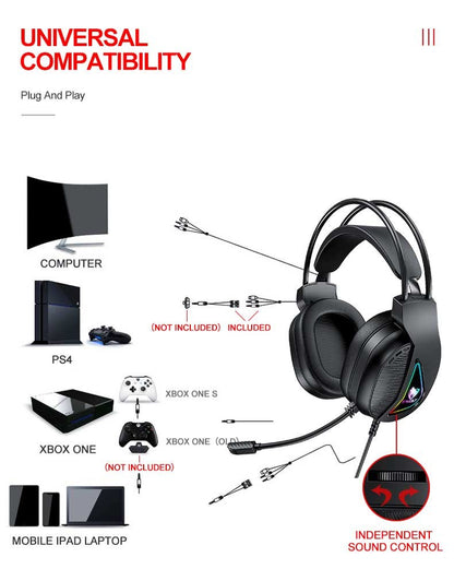 4-in-1 RGB Gaming Bundle – Mechanical Keyboard, Mouse, Headset & Mouse Pad Set