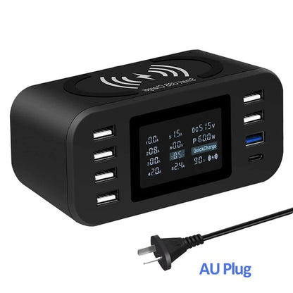 60W Multi-Port Quick Charge 3.0 Charging Station – Fast USB Charger for Phones, Tablets & Smart Devices