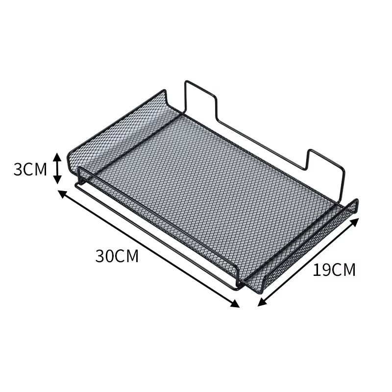 Under Desk Cable Management Tray | No-Drill Steel Wire Organizer