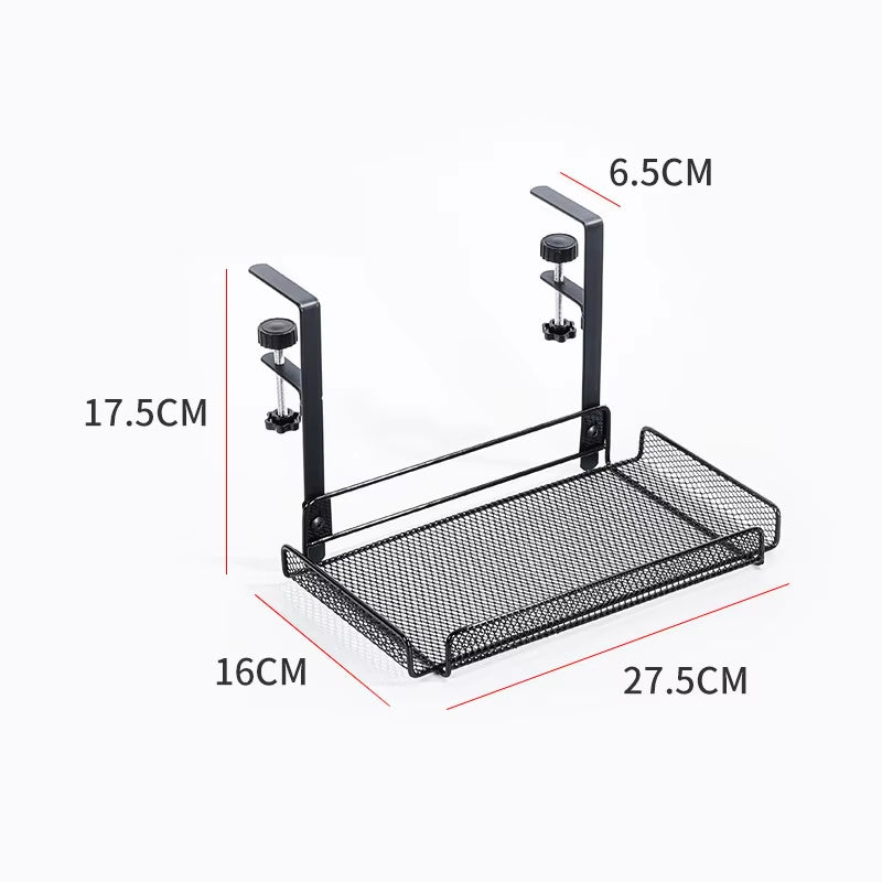 Under Desk Cable Management Tray | No-Drill Steel Wire Organizer